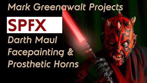 Darth Maul special effects makeup tutorial for Halloween on Youtube