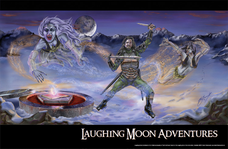 Book of Spells Illustration for the Laughing Moon Chronicles extended universe