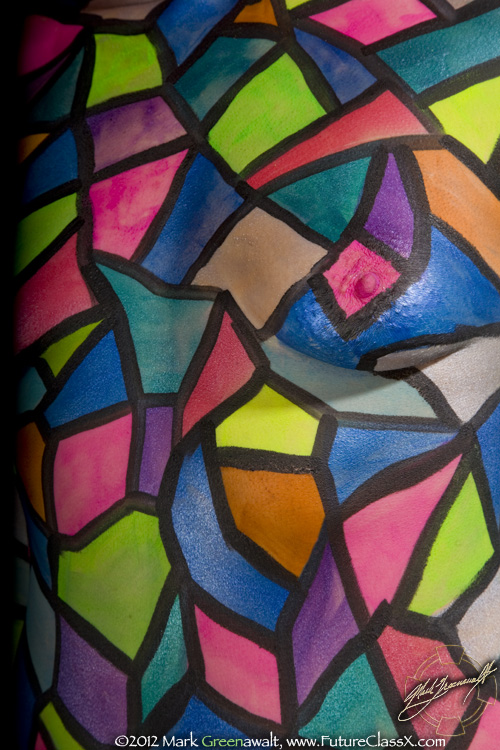 Bodypainted model at Exotic Alwun House