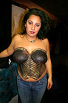 Alwun House bodypaint bustier 