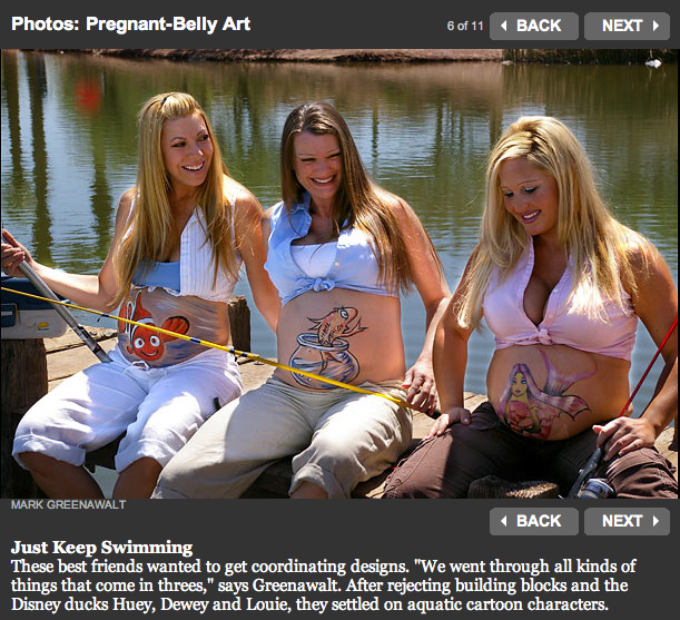 Just Keep Swimming These best friends wanted to get coordinating designs. "We went through all kinds of things that come in threes," says Greenawalt. After rejecting building blocks and the Disney ducks Huey, Dewey and Louie, they settled on aquatic cartoon characters.