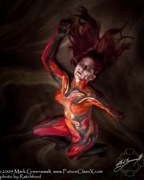 Phoenix Bodypainting with Jasmin at Bodyssey