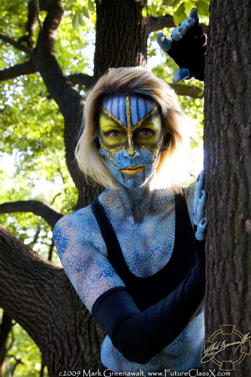 Alien Hero body paint project on dancer Gea Catharina Maria van Nobelen