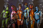 Phoenix ComiCon Aliens bodypainting 2015
