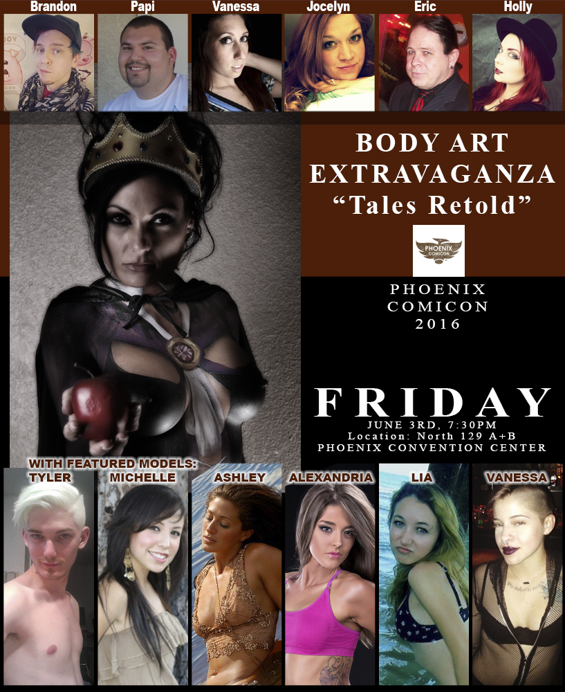 Tales Retold theme Bodypainting at Phoenix ComiCon 2016