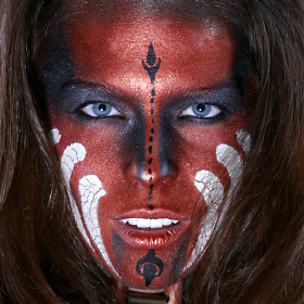 warrior princess bodypainting with Anaiah 