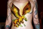 Mythology griffen body art