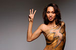 XPOZ magazine cover with bodypaint