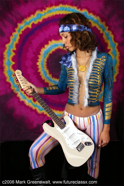 Electric Lady Land Voodoo Child body art by Mark Greenawalt