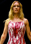 Carrie with stage blood from Stephen King novel