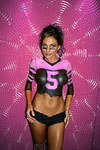 Bodypainted football jersey at E4