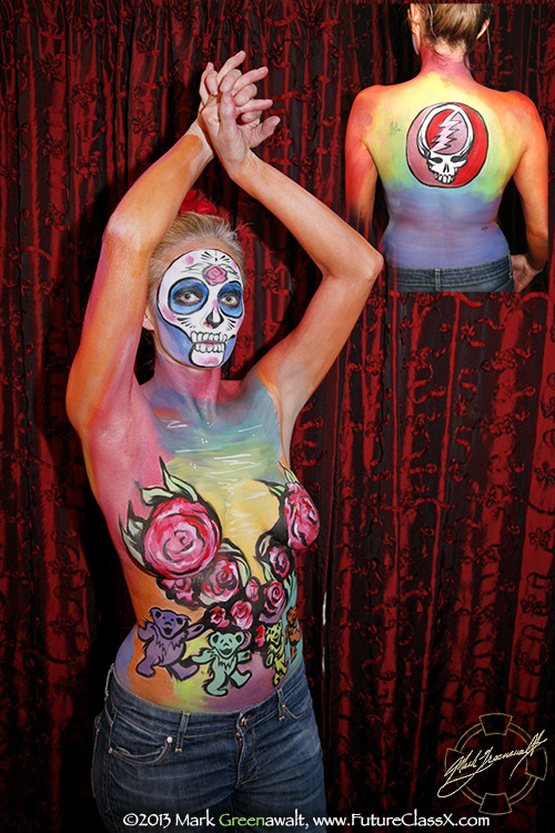Boobapalooza bodypainting for breast cancer event