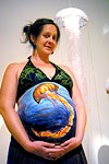 Jelly belly pregnant painting at Mesa Arts Center