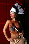 topless dancer in native body paint for wildhorse ranch rescue event