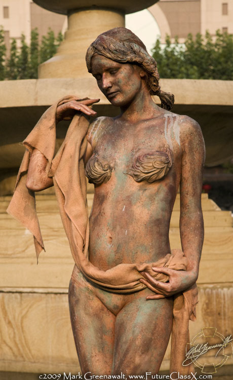 Copper bodypainted Statue with Lux Paints