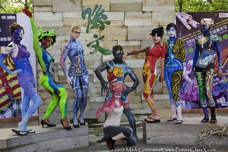 Body painting competition in the Far East