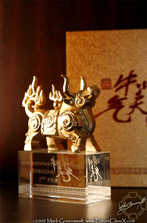 2nd Place Trophy from the Shanghai Bodypainting Festival