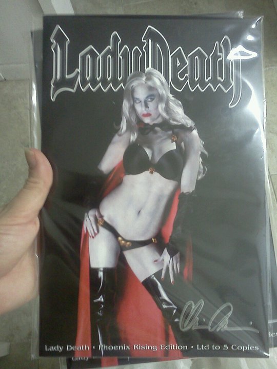 Mark Greenawalt Bodypainting Cover of Lady Death