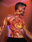 dragon bodypainting with pashur in orlando.