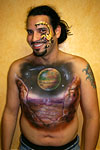 Body painting artist Edgar Garayua
