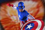 Captain America bodypainting Mehron