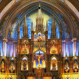 Notre Dame Basillica in Montreal, Canada.
