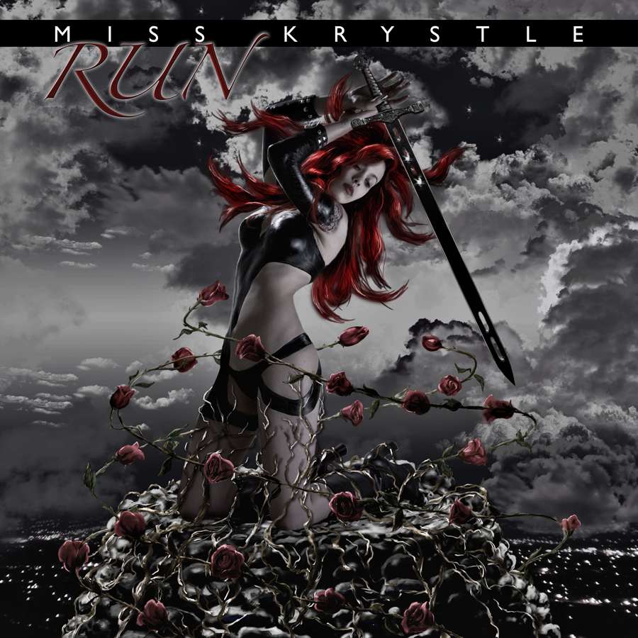 Run CD cover for Miss Krystle with fantasy illustration by Mark Greenawalt