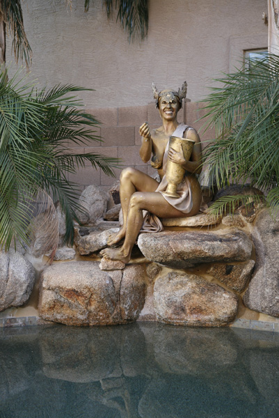 Dona Wood breaking character to smile for the camera