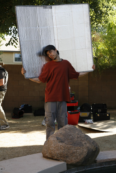 Kevin Mason reflecting light