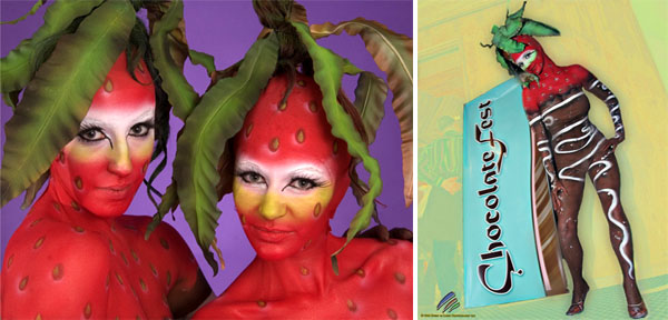 strawberry body paint