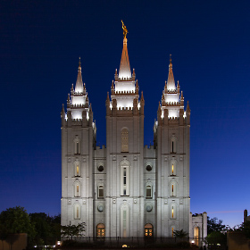 The Salt Lake Temple in Salt Lake City, Utah