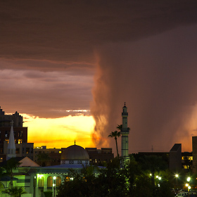 A microburst over Tempe during monsoon season in Arizona.