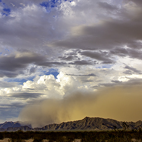 Haboob dust storm during the monsoon season in Maricopa, Arizona