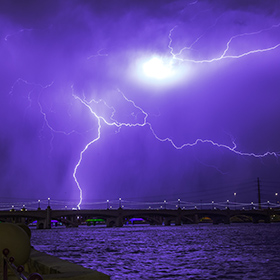 Haboob dust storm during the monsoon season in Maricopa, Arizona