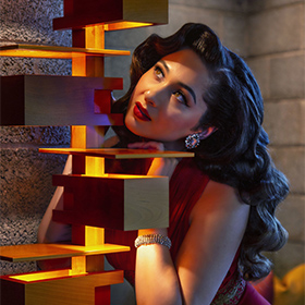 Taliesin Floor Lamp at the Wright House designed by Frank Lloyd Wright