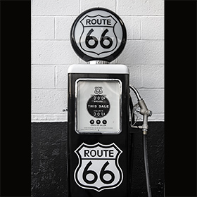 Route 66 gas pump in Williams, Arizona along the historic road