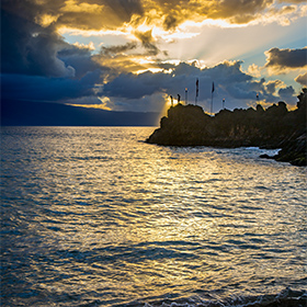 The island of Maui in Hawaii.
