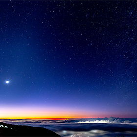Fire in the Catalina Mountains near Tucson called the Big Horn fire plus the Milkey Way in the sky above.