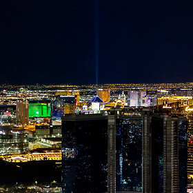 Las Vegas skyline from the top of the Strat a.k.a. The Stratosphere Casino.