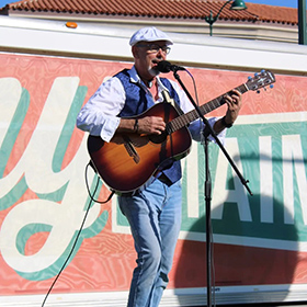 Mark Greenawalt acoustic live set at the Mesa Book Festival singing original songs