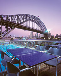 Engineered stone table at restaurant